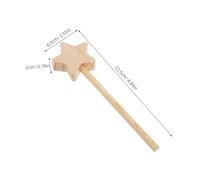 HOLIDYOYO 3pcs Unfinished Wooden Fairy Wand DIY Craft Kit with Star Topper for Creative Hand-Painting Magical Role Play Party Supplies