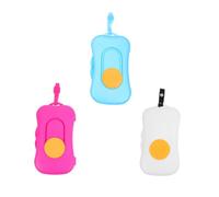 HOLIDYOYO 3pcs Wipes Storage Holder Napkin Storage Box Portable Wet Wipes Box Silicone Button Reusable Tissue Cases Paper Container Pp Material