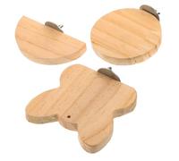 HOLIDYOYO 3pcs Wooden Pet Platform for Birds and Small Animals Wear-resistant Hamster and Chinchilla Cage Stand Parrot Cage Perch for Stress Relief and Home Decoration