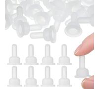 HOLIDYOYO 40pcs Feeding Teats Pet Feeding Pacifiers Supple and Flexible Easy to Clean Silicone Nursing Nipples for Small Pets Rabbits Newborn Small Animals