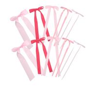 HOLIDYOYO 40PCS Pink Satin Bow Decorations Vibrant Ribbon Garland for Birthday Bridal Shower Christmas Wreath Wall Hanging Banner DIY Photo Backdrop