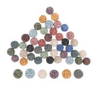 HOLIDYOYO 42Pcs Volcanic Rock Diffusing Stones 8Mm No-Hole Aromatherapy Beads for Car Home Office Essential Oil Fragrance Beads Enhancing Driving Experience