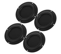 HOLIDYOYO 4Pcs 4-Inch Passive Bass Radiator Diaphragm Vibration Plate with Screws 105Mm Rubber Membrane for Car Loudspeaker Subwoofer Audio System DIY