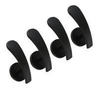 HOLIDYOYO 4pcs 65mm Black Aluminum Curtain Tieback Hooks for Drapery Holdbacks, Wall Mounted Curtain Hold Backs for Indoor Window Decoration