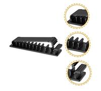 HOLIDYOYO 4pcs Adjustable Cord Keepers with Strong Self Adhesive Backing Black Cable Management Clips for USB Charging Power and Video Cables Nail Wire Organizer for Desk and Home Use