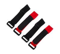 HOLIDYOYO 4pcs Adjustable Crowing Rooster Collars Soft Poultry Neck Belts Safe for Chickens Ducks Geese Red Black