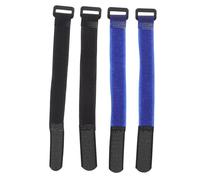 HOLIDYOYO 4pcs Adjustable Nylon Poultry Anti-crowing Collar for Roosters Noise-reducing Neck Belts in Blue and Black and Safe to Prevent Chicken Screaming Disturbance