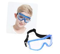 HOLIDYOYO 4pcs Anti-dust Cycling Goggles with Spittle Baffles Lightweight Protective Glasses for Men Women Windproof Skiing Eyewear in Black Blue White Pink Frames