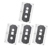 HOLIDYOYO 4pcs Blank Audio Cassette Tapes Recordable with Transparent Shell for Recording for DIY Retro Projects Teaching and Special Messages