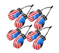 HOLIDYOYO 4pcs Boxing Glove Hanging Ornaments with American Flag Design Realistic Boxing Pendant for Christmas Tree Reusable Holiday Decorations and Sports Themed Party Souvenirs