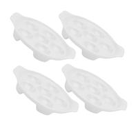 HOLIDYOYO 4pcs Ceramic Escargot Plate Snail Dish Baking Tray Deviled Egg Platter for French Dinner Parties Serving Platters