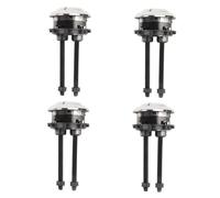 HOLIDYOYO 4Pcs Dual Flush Toilet Button Round Head Push Replacement for Water Tank with Electroplated Surface Easy Install PP Material Compatible with Standard Toilet Cistern Random Color