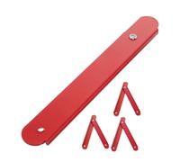 HOLIDYOYO 4pcs Folding Step Ladder Hinges Replacement Brackets Red Galvanized Steel Ladder Attachment for Single and Double Telescopic Engineering
