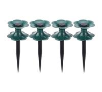 HOLIDYOYO 4pcs Green PVC Garden Hose Guide Spikes with Sturdy Deep Ground Insertion for Lawn and Flower Bed Plant Protection and Hose Support