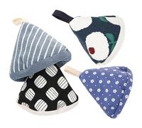 HOLIDYOYO 4pcs Heat-resistant Pot Handle Mitts Anti-scald Triangular Kitchen Gadget Versatile Pot Grip Sleeve for Safe Cooking for Pans and Lids Insulation for Home Use