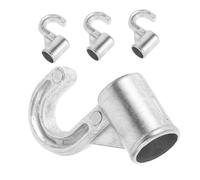 HOLIDYOYO 4pcs Heavy Duty Closet Rod Hooks Sturdy Aluminum Alloy Hanger Extender for Hanging Clothes Towels Installation for Efficient Space Utilization Wardrobe Closet