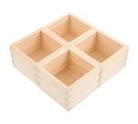 HOLIDYOYO 4pcs Japanese Style Square Wooden Sake Box Stable Masu Cups for Home and Restaurant Use Traditional Reusable Saki Cup Organizer for Social Events and Giving