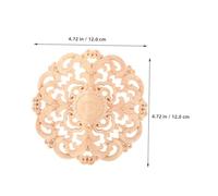 HOLIDYOYO 4pcs Natural Wood Applique Furniture Embellishments Unpainted Carved Corner Onlays for Wall Cabinet Door Bed Dresser Mirror Decoration