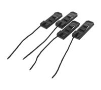 HOLIDYOYO 4pcs Nylon Surfboard Fin Clips Black Paddle Board Tail Buckles Water Flow Splitters for Inflatable Sup and Surfboards Replacement Accessory