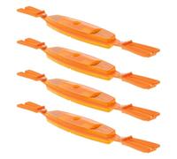 HOLIDYOYO 4pcs Orange Reusable Plastic Bicycle Wheel Spoke Reflectors 360 Degree Reflection, Lightweight and Quick-install Strip for Cycle Wheels, for City Commutes and Cycling Trips