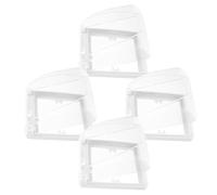 HOLIDYOYO 4pcs Plastic Socket Protection Cover Splashproof Design and Easy Observation of Switch Status, Light Switch Socket Cover Box for Indoor Decoration and Bathroom Use