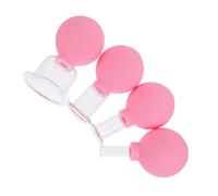 HOLIDYOYO 4pcs Portable Cupping Device for Household Therapy Vacuum Cupping Glasses for Body Facial Massage Durable Skin Friendly Material Strong Adsorption Easy to Use