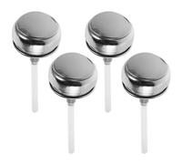 HOLIDYOYO 4pcs Push Down Pump Dispenser Bottle Caps with Reusable Design and Sturdy Stainless Steel and Aluminum Material, Suitable for Household Alcohol Bottle Cleaning Supplies