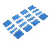 HOLIDYOYO 4pcs Reusable Dog Elbow Sleeves Blue Elastic Knitted Pet Leg Warmers for Front and Back Legs Injury Prevention Adjustable Fit Socks for Small Breeds