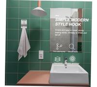 HOLIDYOYO 4Pcs Self-Adhesive Wall-Mounted Towel Hooks Kitchen Bathroom Grab Hooks for Towels Washcloths Space-Saving No-Drill Installation