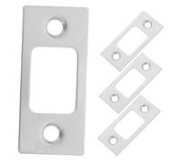 HOLIDYOYO 4pcs Stainless Steel Door Lock Strike Plates with Screws Reinforced Deadbolt Latch Guard for Accurate Latch Alignment Enhanced Security for Interior and Exterior Wooden Doors Lock