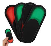 HOLIDYOYO 4pcs Vacant Occupied Door Signs Organic Glass Strong Adhesive Easy to Install Red Green Sliders for Toilet and Daily Life Privacy