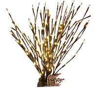 HOLIDYOYO 4pcs Willow Twig Branch Lights Battery Operated Led Decorative Tree Lights Warm White for Home Christmas Events