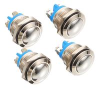 HOLIDYOYO 4Pcs Wired Doorbell Button Push Button Replacement for Chime System Sturdy Self-Reset Curved Surface Doorbell Ringer Kit Easy to Install