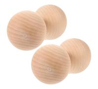 HOLIDYOYO 4Pcs Wooden Bocce Balls Pine Wood Grain Outdoor Lawn Games Portable Garden Croquet Sports Balls for Adults