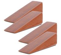 HOLIDYOYO 4pcs Wooden Triangle Door Stops with Nonslip Bottom for Enhanced Security No-Drill Door Wedges for Bedrooms Living Rooms Kitchens Tile Carpet