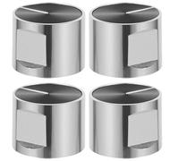HOLIDYOYO 4pcs Zinc Alloy Gas Stove Knobs Replacement for Kitchen Cooker Control, Silver Metal Hob Knobs Easy to Use Design, Suitable for Home Gas Stove Operation