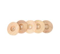HOLIDYOYO 5 Pcs Round Rubberwood Table Lamp Bases Solid Wood Night Light Stand for Small Night Lights Statues DIY Crafts Portable and Lightweight Lamp Accessories