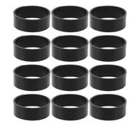 HOLIDYOYO 500pcs Black Silicone Rubber Cable Ties 12x4mm - Reusable Elastic Cord Organizers for Power Cables and Wire Management in Office and Home Use