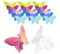HOLIDYOYO 50pcs Colorful Butterfly Solar Lights Outdoor Garden Pathway LED Lamps for Patio Porch UV Resistant Christmas Decorations