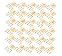 HOLIDYOYO 50pcs Golden Cabinet Drawer Butt Hinges Vintage Style for Jewelry Boxes and Furniture with Nails Heavy Duty Hardware for Home Office Shop Use