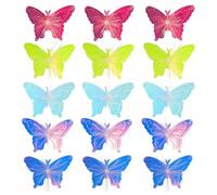 HOLIDYOYO 50pcs Solar Butterfly Garden Lights Bright Colorful LED Patio Decorations Uv-Resistant Weatherproof Outdoor Lighting for Christmas Holiday Flower Beds