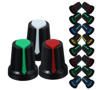 HOLIDYOYO 50pcs Universal 6mm Shaft Volume Control Knobs Guitar Potentiometer Caps Plastic Rotary Bass Tone Knobs Replacement for Electronic Equipment and Audio Devices