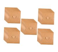 HOLIDYOYO 50Pcs Vintage Kraft Paper CD Dvd Sleeves Envelopes with Heart Button Protective Storage Cases for Movie Music Game Lovers Scratch Resistant Organizer for Home and Car