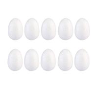 HOLIDYOYO 50pcs White for Easter Projects Solid Eggs for Boy Girl Festival Decor and Family Fun