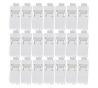 HOLIDYOYO 50pcs White Plastic Push-button Replacement Buckles for Garbage Container Lid Lock, Easy Installation with Smooth Surface, Suitable for Home and Public Places Waste Bin Accessories