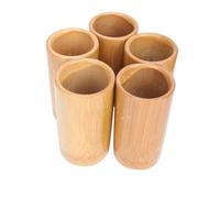 HOLIDYOYO 5Pcs Bamboo Cupping Therapy Tools Carbonized Natural Material Strong Suction Body Massage Cups for Back Arm Waist Knees Portable and Easy to Use