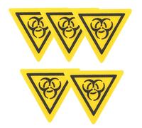 HOLIDYOYO 5pcs Biological Hazard Warning Stickers Material Biosafety Security Labels for Labs Infection Caution Decals Strong Adhesion Easy to Use
