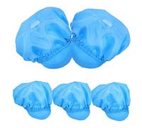 HOLIDYOYO 5pcs Blue Anti-static Work Caps Breathable Polyester Mesh Dustproof Cleanroom Hats for Electronics Factory Workshop Food Production