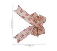 HOLIDYOYO 5pcs Burlap Bow Ornaments Rustic Jute Fishtail Bow for Holiday Crafts Winter Wonderland Decor for Tree Topper Wedding Party Wrapping and Indoor Decorations