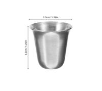 HOLIDYOYO 5pcs Communion Cup Stackable Church Mug Portable Stainless Steel | Reusable Silver Metal Design, Smooth Elegant Surface, Space-saving Storage, Travel-friendly Choice for Church Staff